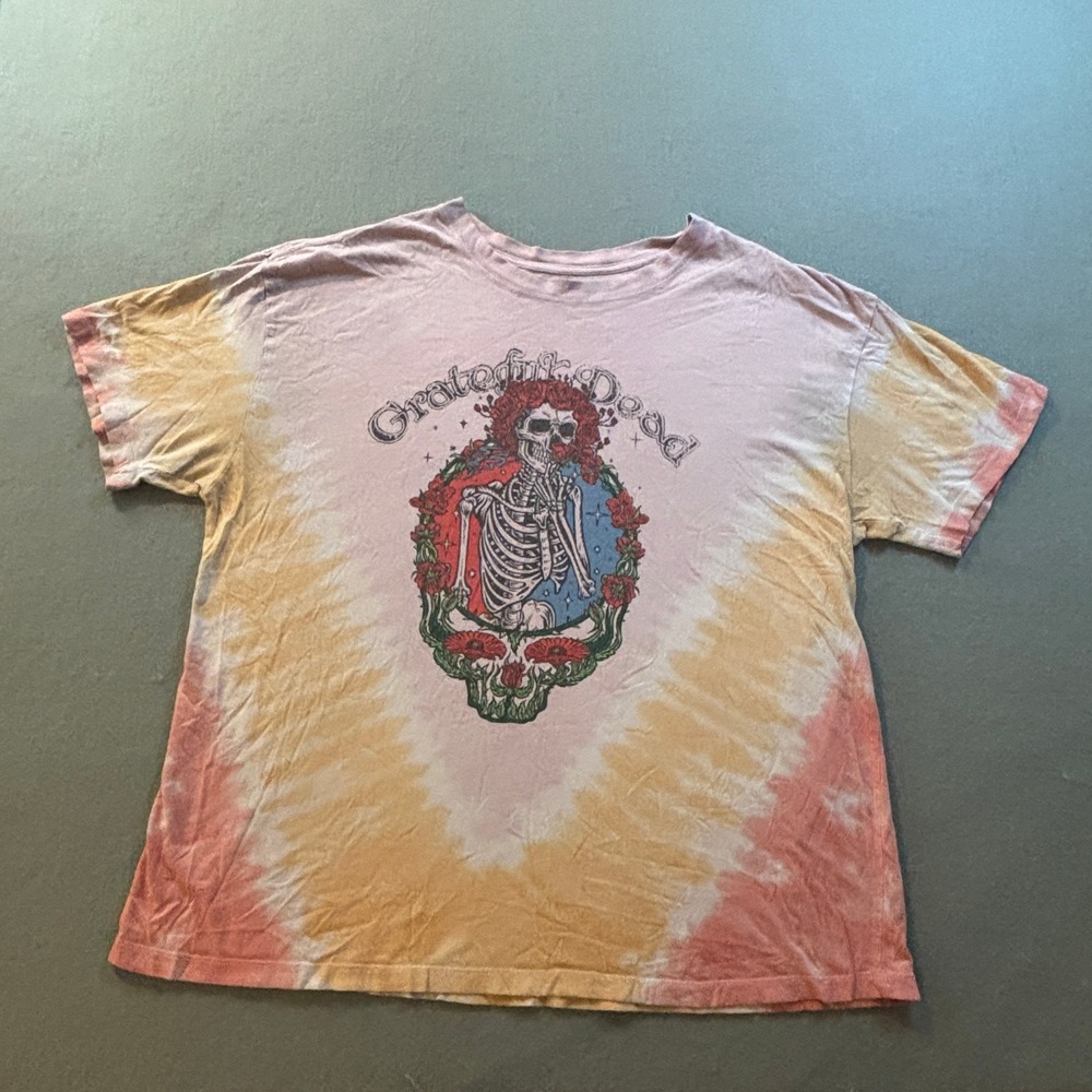Grateful Dead Tie Dye T-Shirt Mens 2X Bertha Skeleton Steal Your Face Deadhead